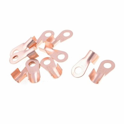 10 Pcs 6mm Tongue Hole Dia Vent Diameter 9mm Non-insulated Ring Terminals  KD *c