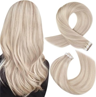Tape Extensions Echthaar Blond Remy Echthaar Extensions Tape Nahtlose Klebe E...