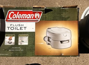 Coleman Portable Flush Toilet 13.3 Liter Camping Gear Model # 2000003271