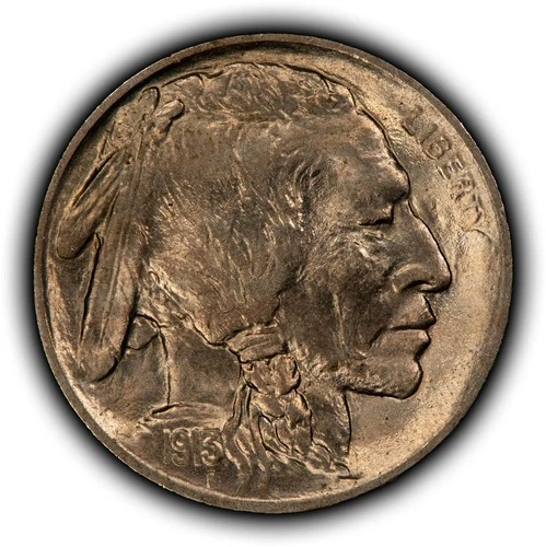 1913 Ty1 5c Indian Head Buffalo Nickel - Type 1 - Frosty BU - SKU-Y6577