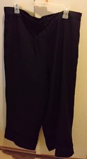 A New Day Women  s Black Wide Leg Pull-On Pants XL Elastic Waist Pockets
