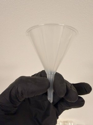 110 Lot Plastic Laboratory Funnels 3  Lab Transfer Funnel Clear Polypropylene OB