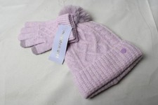 Madden Girl Girl's Pom Beanie Glove Set SV3 Lavender Size M/L NWT