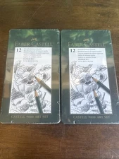 Lot Of 2 Faber-Castell CASTELL 9000 Art Set Graphite Drawing Sketching Pencils
