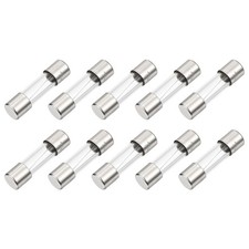 10 Pcs Fast Blow Glass Fuse 5x20mm 7A 125V Glass Tube Fuses for PCB Board
