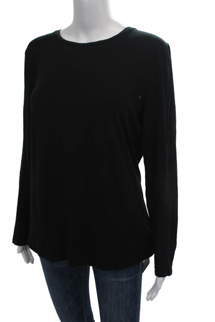 White + Warren Womens Solid Long Sleeve Basic T S… - image 2