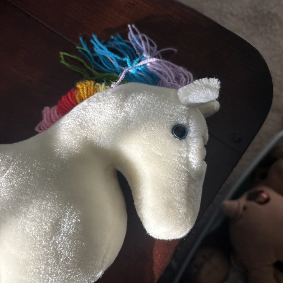 Vintage Starlite Rainbow Brite 12” Plush White Pony Horse Hallmark Mattel 1983 - Image 3 of 4