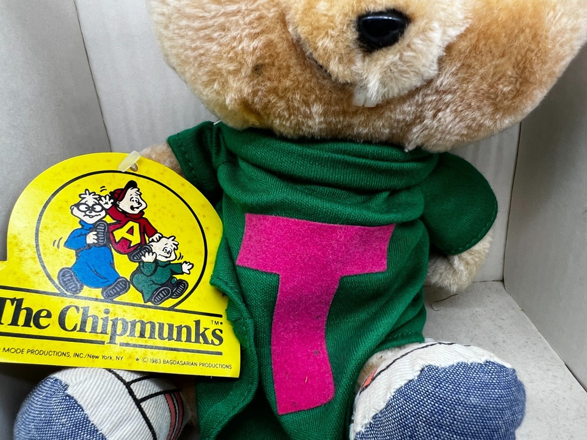 VTG 1983 Ideal The Chipmunks Theodore 10” Plush Doll W/ Original
