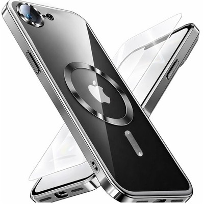 For iPhone 17e Case 16e Phone Cover Magnetic TPU Shockproof + Tempered Glass