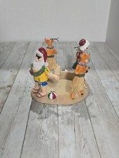 Yankee Candle Beach Christmas Santa Reindeer Hula Tiki Mrs Claus Candle Holder