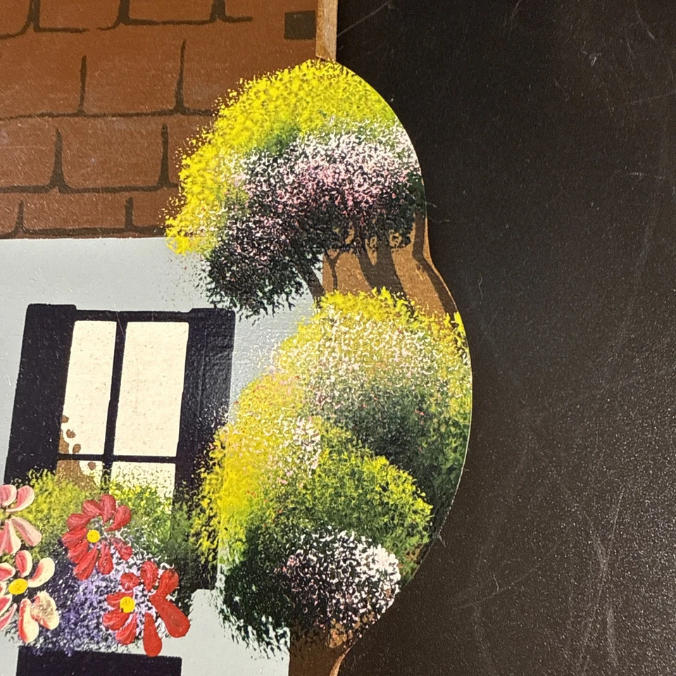 Porta llaves de pared vintage Shelia’s diseños originales en madera pintado a mano 2 ganchos Foto 3 de 4