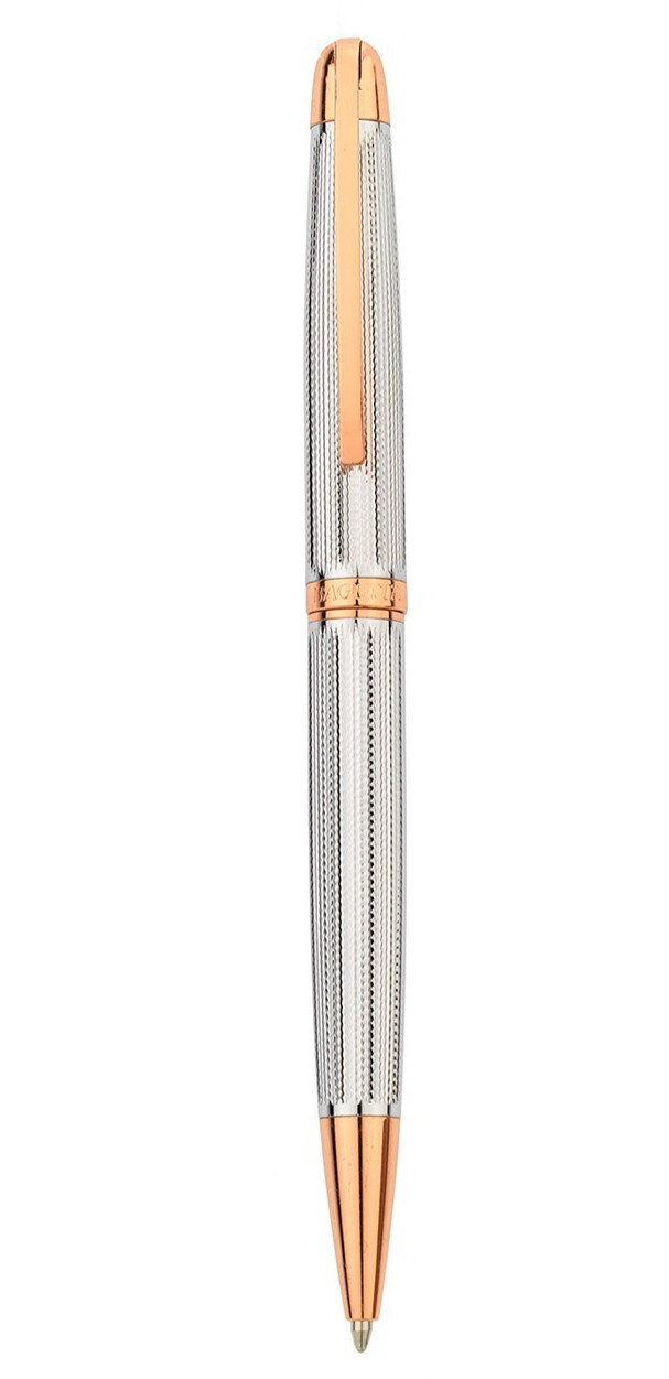 Penna Sfera Metallo Bicolore Elegante Regalo Uomo Donna Bagutta G 123