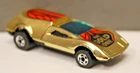 VINTAGE HOT WHEELS 80'S GOLD SUPER CHROMES SERIES BUZZ OFF  c