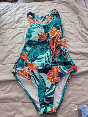 NWT Jantzen Women's One Piece Floral Swimsuit 12