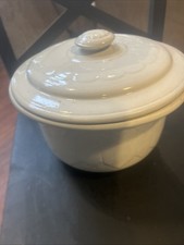 J & G Meakin Pottery Ironstone Chamber Pot Planter White Hanley England Cover