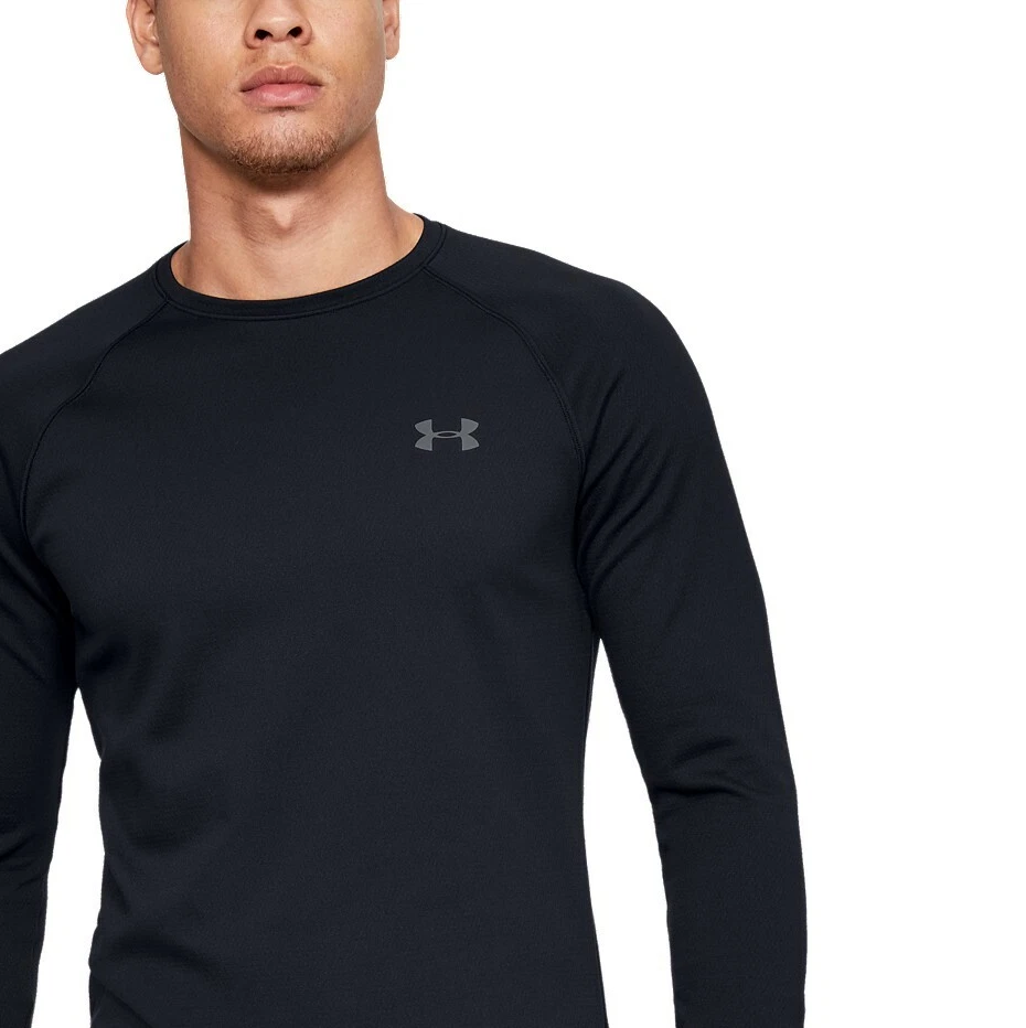 Under Armour men's Cold Gear Baselayer 3.0 Crew Shirt top- size Small - Black