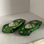 2x Matchbox Lesney Superfast No45 Ford Group 6 - 1969 - Green with Clear Glass.