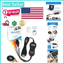 VCR to Digital Converter - RCA to USB Video Capture Device for Easy Archiving