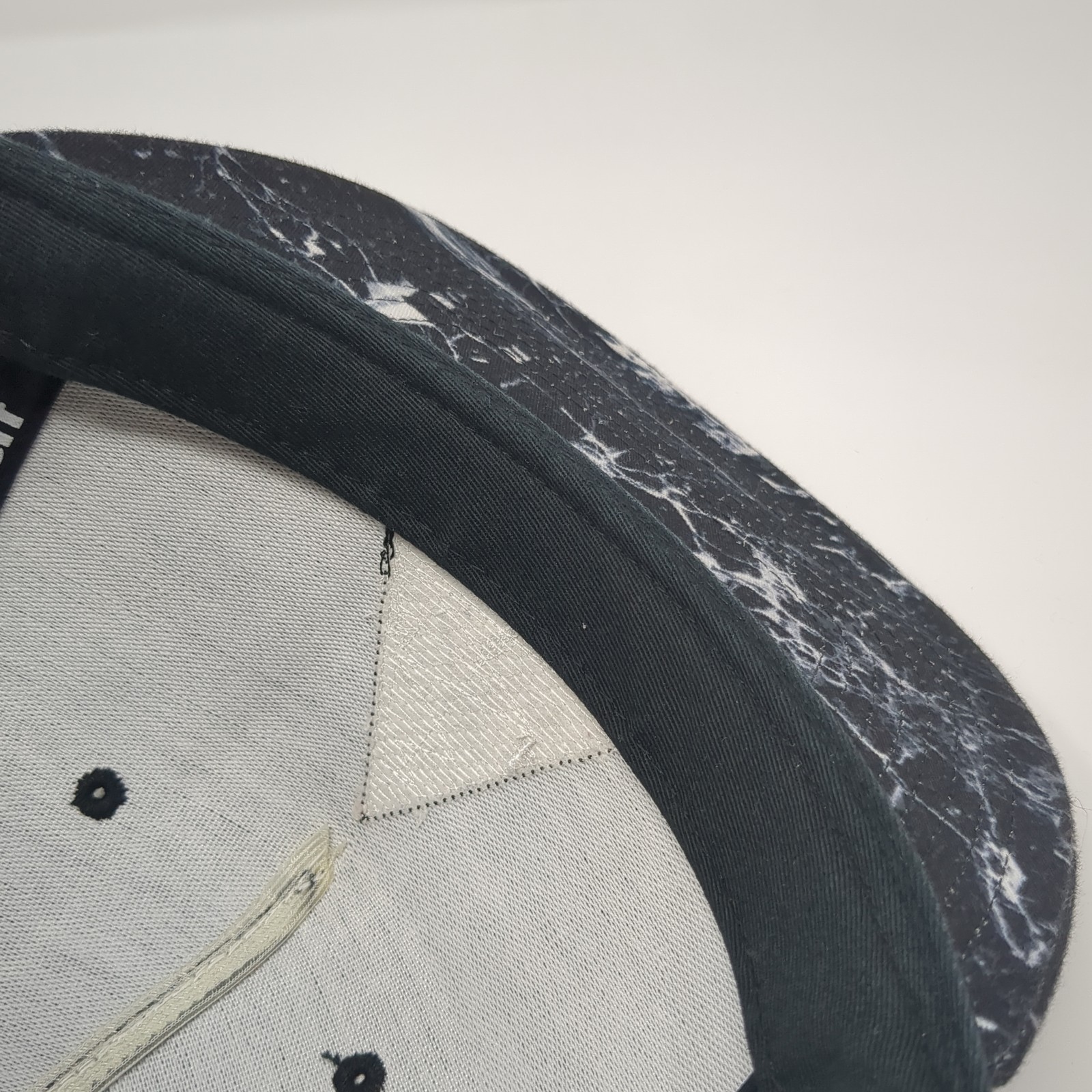 Neff Leather Patch Snapback Hat Black One Size Ad… - image 7