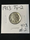 1913 type 2 buffalo nickel Au+