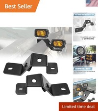 Reinforced Dual Light Bar Hood Brackets For F150 2015-2025 - Powder Coated
