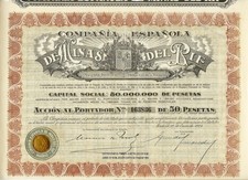 Spanien: Compania Espanola DE MINAS DEL RIF S.A., Madrid, 1928 (Aktie 50 Ptas)