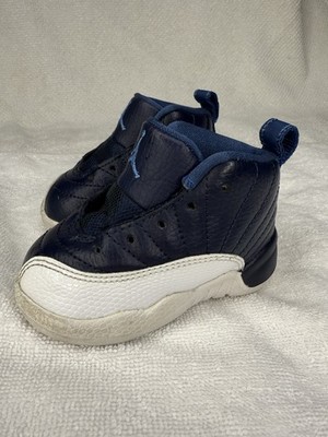 Jordan 12 Sneaker Navy White Light Blue Baby Athletic Shoes US 4C