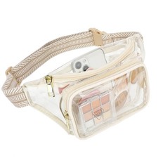 Clear Fanny Pack Stadium Approved Bag for Events Large Belt Women Transparent