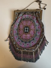 Vintage Made In France Art Deco Beaded Evening Handbag
