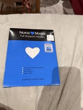 Nurse Mates Full Support Hosiery Womens Size C White Compression Stockings