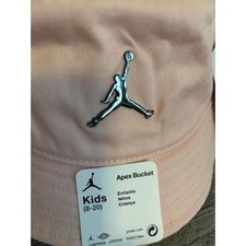 Kids Jordan Apex Bucket Hat Peach Pink Jumpman Logo Size 8 20
