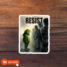 Portland Frog Protest Funny Frog Resist Sticker - Full Size