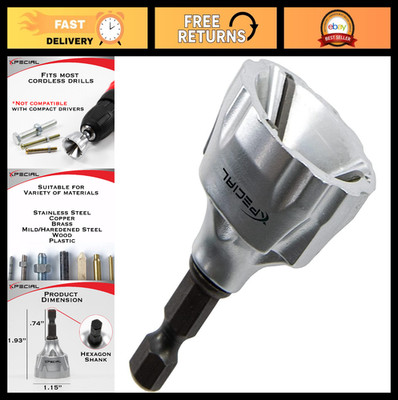 Tungsten Carbide Deburring Chamfer Tool, Quick Release Hex Shank, Fits 1/8''-3/4