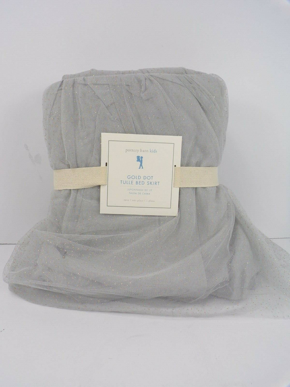 Pottery Barn Kids Gold Gray Got Tulle Bed Skirt Twin 1268 eBay