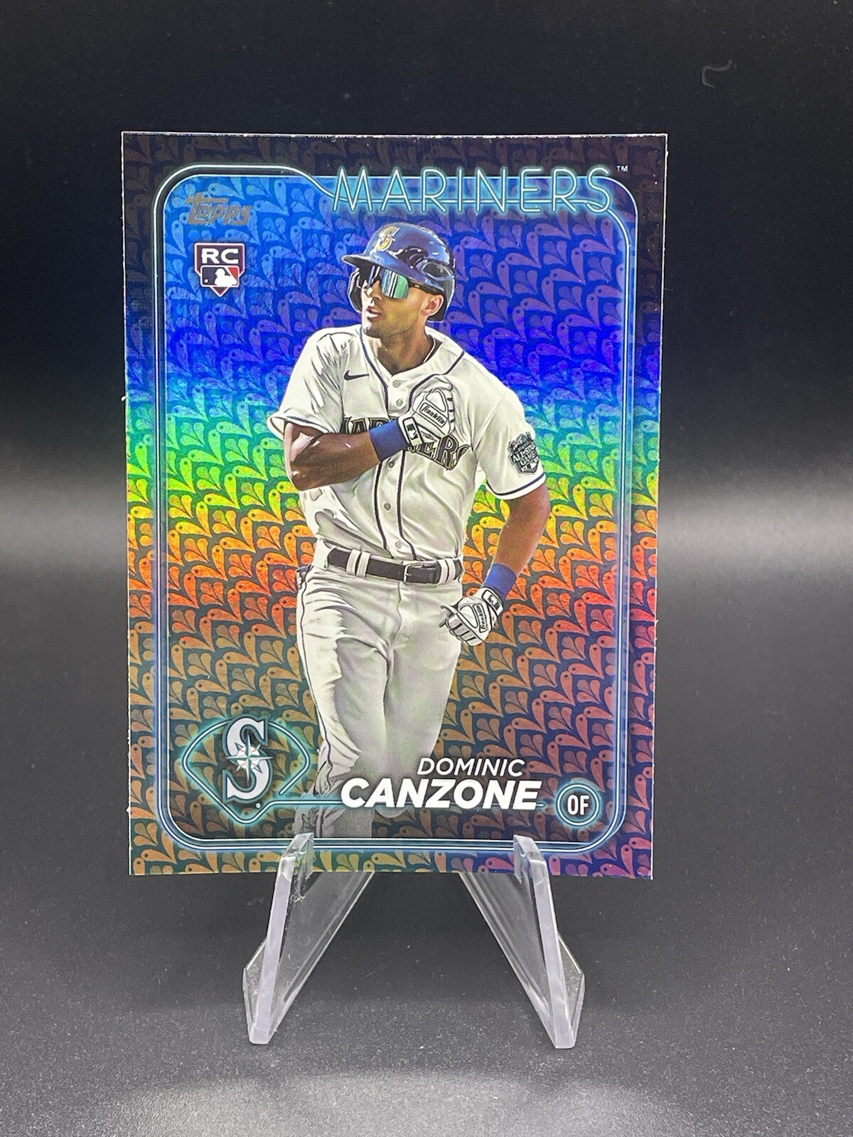 2024 Topps Series 1 Dominic Canzone RC Rookie Holiday Foil #195 Mariners