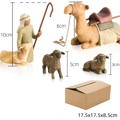 Krippenset Born Scene Willow-Tree FigurOrnamente Jesus Geburt Gedenk OsternHarz/ - Bild 26 von 30