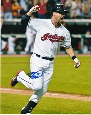 RYAN RABURN   CLEVELAND INDIANS   ACTION SIGNED 8x10