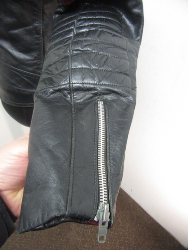 VINTAGE 70'S MOTO-CUIR PARIS LEATHER MOTORCYCLE JACKET SIZE XS - Picture 11 of 19