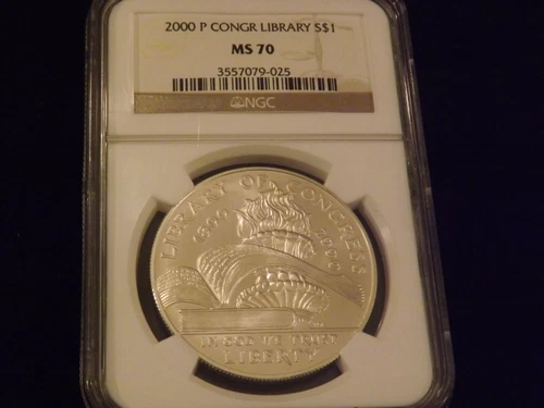 2000-P   $1           Library of Congress        NGC  MS 70