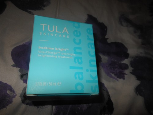 TULA BEDTIME BRIGHT ÜBER NACHT AUFHELLENDE BEHANDLUNG 1,7 OZ GESCHLAGENES ÖL VERSIEGELT - Bild 2 von 3