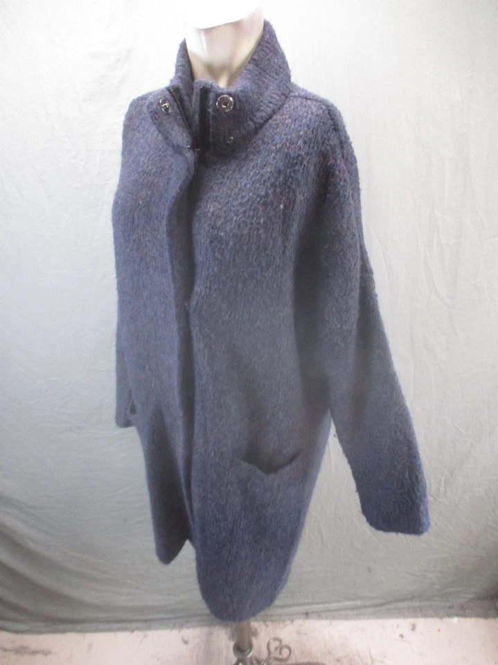 Maxi cárdigan Rag&Bone talla S para mujer mezcla de lana mohair cremallera completa cuello alto 440 Foto 3 de 4