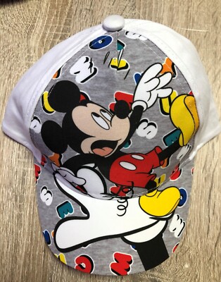 Disney Mickey Maus Kinder Cap / Kappe - weiß - 52 cm oder 54 cm