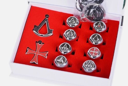 10pcSet Assassins Creed Origins Necklace Ring Necklace Collection Jewellery Gift - Picture 15 of 19