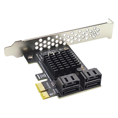 4 Port SATA III PCIe Card 6Gbps SATA 3.0 to PCI-e 1X Adapter with Bracket FR - Photo 3/6