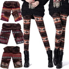 Winter Warm Fleece Lined Leggings Women Thick Thermal Velvet Pants Chritmas Gift