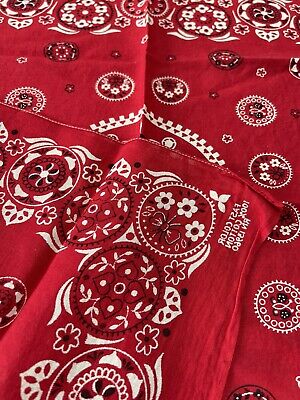 Vintage 1940s Paisley NOS Bandana Fast Color Cotton 21x20 RN