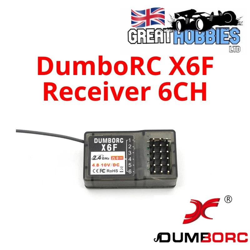DumboRC X6F 6-CH Receiver for X6 X4 RC Car Transmitter Remote Control 2.4G UK