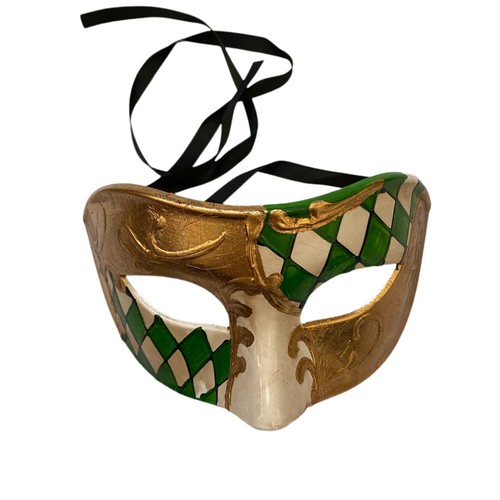 Black White mens masquerade eye mask for man boys simple classic costume fun - Picture 9 of 17