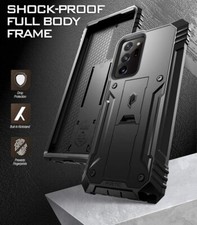 For Galaxy Note 20 Ultra Case Poetic Kickstand Rugged Shockproof Cover Black