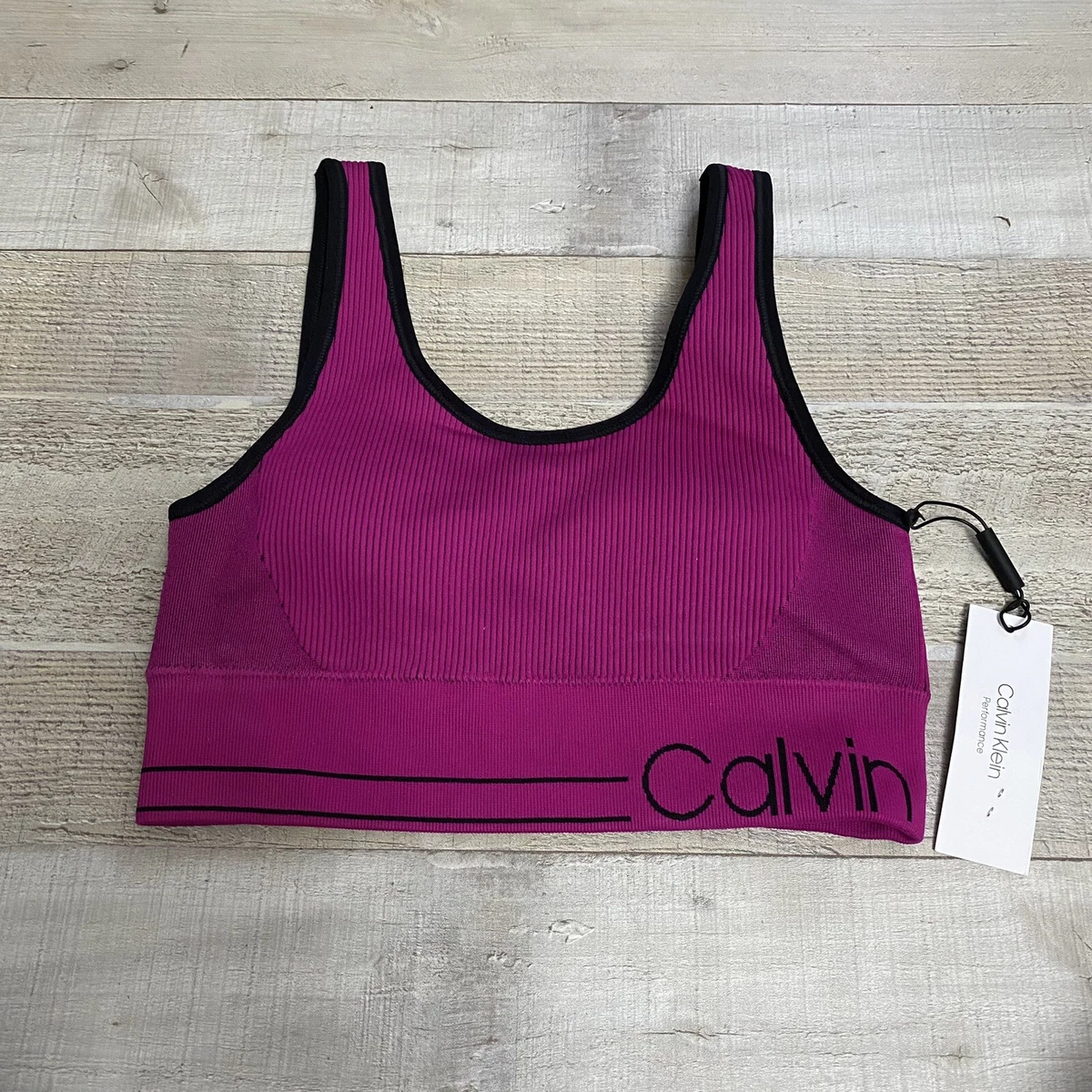 Calvin Klein Performance Ribbed Sports Bra seamless small